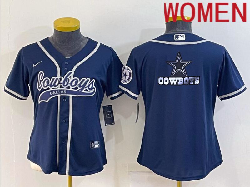 Women Dallas Cowboys Blank Blue 2022 Nike Co branded NFL Jersey